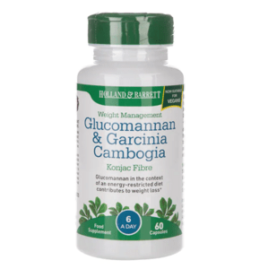 Holland & Barrett Glucomannan & Garcinia (Glukomanan a Garcinie kambodžská), 60 kapslí