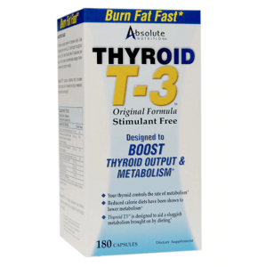Absolute Nutrition - Thyroid T3 (podpora štítné žlázy), 180 kapslí