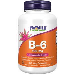 Now® Foods NOW Vitamin B6 Pyridoxin, 100 mg, 250 kapslí
