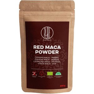 BrainMax Pure Red Maca Powder, Maca červená BIO prášek, 200 g *CZ-BIO-001 certifikát