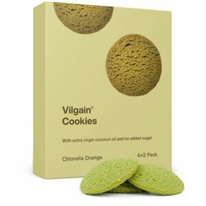 Vilgain Cookies BIO chlorella a pomeranč 135 g (4 x 2 sušenky)