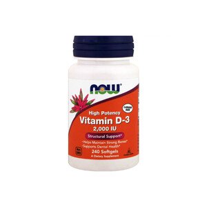 Now Vitamin D3 2000 IU x 240 softgel kapslí