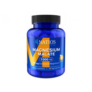 Natios Magnesium Malate 1000 mg + B6 90 veg. kapslí elem. hořčík 170 mg