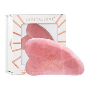 Crystallove Guasha, masážní pomůcka na obličej, Rose quartz 1 ks