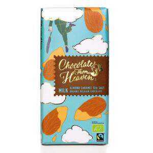Chocolates from Heaven BIO mléčná čokoláda s karameliz. mandlemi a mořskou solí 37%  100g