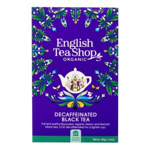 English Tea Shop Černý čaj English Breakfast bez kofeinu, bio 30 g, 20 ks